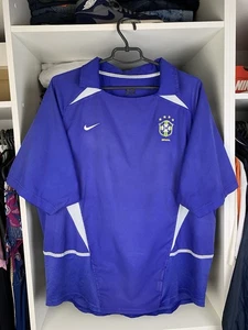 Vintage Nike Brasil 2002 2004 Football Shirt Soccer Jersey Size XL - Picture 1 of 24