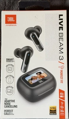 Auriculares JBL Live Beam 3 True Wireless con cancelación de ruido - negros nuevos envío gratuito Foto 1 de 4