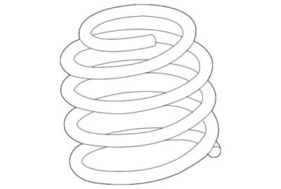 Mola helicoidal de suspensão dianteira esquerda direita genuína Ford Focus 2014-2018 CV6Z-5310-Q - Imagem 1 de 2