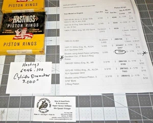HARLEY DAVIDSON HASTINGS 6946 RING SET STANDARD NOS 1 QUANTITY FREE SHIPPING - Picture 1 of 2