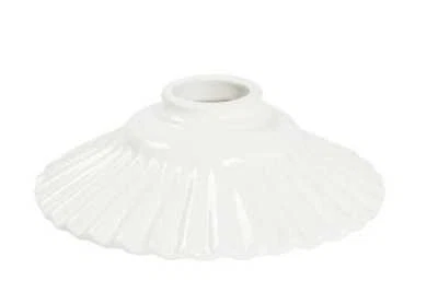 Ceramica BIANCA per lampadario applique ricambio sostitutivo BIANCO 20 CM - Immagine 1 di 2