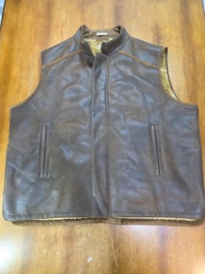 Chaleco tallado con volantes XXL Sherpa forrado marrón imitación cuero **BONITO** Foto 1 de 4