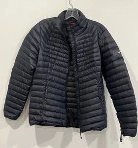 Mammut Puffer Jacket Woman Unisex Dark Blue Hooded Pertex Quantum Full-Zip Sz S - Picture 1 of 11