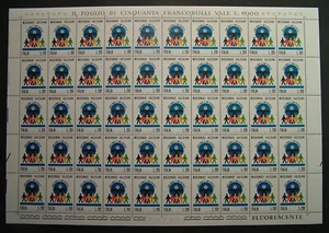 1977 Italy Salesian Missionaries 120 Lire Full Sheet MNH - Picture 1 of 1
