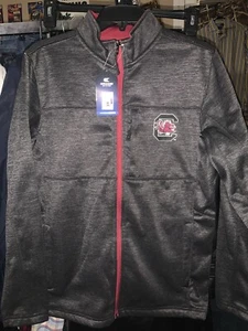 Colosseum Men SC Gamecocks Garnet/Charcoal Full Zip Jacket 100% Polyester Size M - Picture 1 of 10