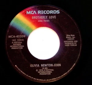 OLIVIA NEWTON-JOHN – IF YOU LOVE ME LET ME KNOW/BROTHERLY LOVE  VINYL 45 77-48 - Picture 1 of 3