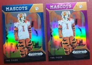 THE TIGER CLEMSON 2019 PANINI PRIZM DRAFT MASCOTS PURPLE & BLUE INSERT CARDS - Picture 1 of 6