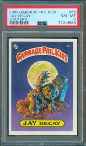 1985 Topps GPK 1st Series GARBAGE PAIL KIDS usa JAY DECAY Award #5b PSA 8 - Picture 1 of 2