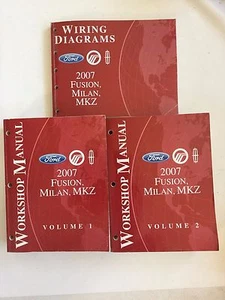 2007 Ford Fusion Milan MKZ Workshop Manual Vol 1 & 2 With Wiring Diagrams Manual - Picture 1 of 7