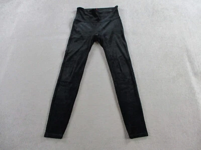 Spanx Leggings Womens Large Black Velvet Velour Soft High Waisted Stretch Casual - Image 1 of 4