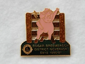 Lions Club Pin-Edgar Breemersch(District Governor) 5M13--1990-91 - Picture 1 of 3