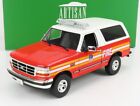 New 1/18 GREENLIGHT FORD USA - BRONCO FDNY NEW YORK FIRE ENGINE 1996 - RED mci