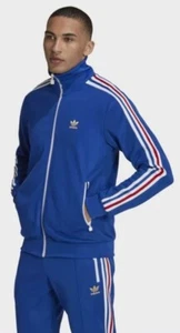 Men's Adidas Originals Beckenbauer Track Suit, SIZE M NEW (Jacket & Pant) Blue + - Picture 1 of 7