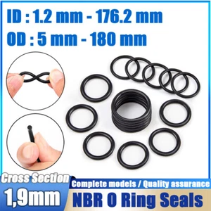 Metric O Ring Nitrile Rubber Sizes 1.9mm NBR ORing sealing seals oil orings - Picture 1 of 131
