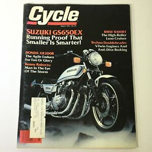 VTG Cycle Magazine March 1981 - Suzuki GS6OEX / Honda XR200R / BMW R100RT