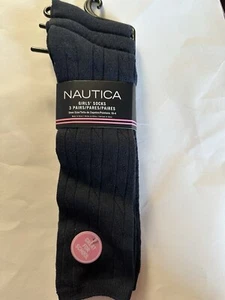 NWT Girls Nautica Set of 3 Pair Navy Blue Sz 10-4 Great for School. CX10 - Picture 1 of 6