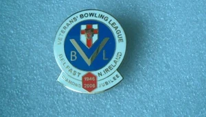 VETERANS BOWLING LEAGUE BELFAST N. IRELAND DIAMOND JUBILEE 1946 - 2006 BADGE - Bild 1 von 2