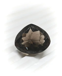 10.9 CT NATURAL COLOMBIANITE TEKTITE HEART FACETED 14X16X9 MM CINTAMANI OBSIDIAN - Picture 1 of 6