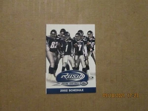 AFL Chicago Rush Vintage Defunct 2002 Team Logo Football Pocket Schedule - Picture 1 of 1