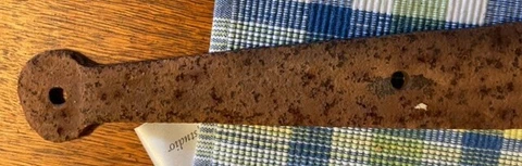 Antique Blacksmith Forged Iron Barn Door Strap Hinge - RUST - from 1730 Home Cover