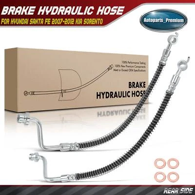 2x Manguera hidráulica de freno lateral trasero nueva para Hyundai Santa Fe 2007-2012 Kia Sorento Foto 1 de 4