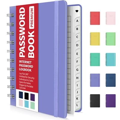 Password Book with Individual Alphabetical Tabs 4"x5.5" Small Password Notebo... - Image 1 of 4