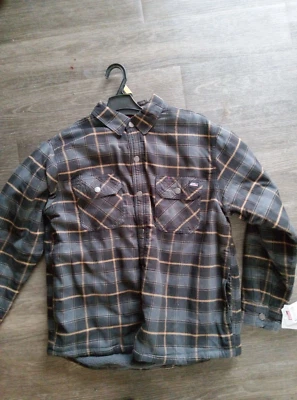 Jaqueta Dickies Masculina Tamanho G Xadrez Lã Forrada Flanela Snap Bolsos Frontais - Imagem 1 de 4