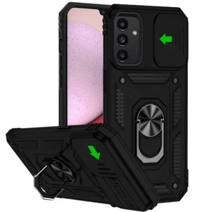 Military Grade Hybrid Case with Ring Grip and Camera Lens Protector for Samsung - Picture 1 of 7