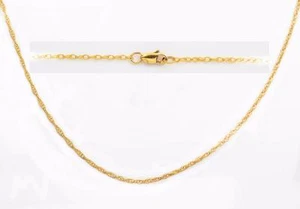 Gold Filled Rope Pendant Chain with Lobster Clasp 18" Made in U.S.A. - Picture 1 of 1