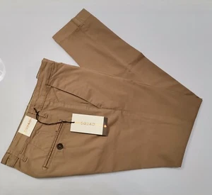 PANTALONE UOMO SLIM FIT SQUAD2 NAPOLI KAKI NUOVI ARRIVI PRIMAVERA/ESTATE - Picture 1 of 4