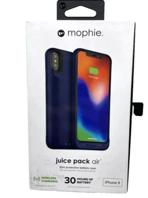 FUNDA BATERÍA PROTECTORA MOPHIE JUICE PACK AIR SLIM IPHONE X AZUL MARINO Foto 1 de 4