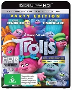 TROLLS PARTY EDITION 4K / BLU-RAY, NEW & SEALED, FREE POST - Picture 1 of 1