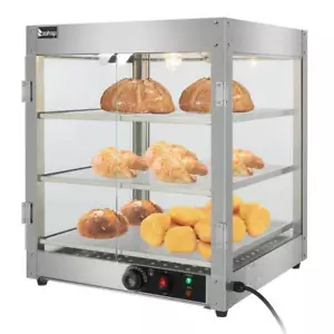 3 Tier Food Warmer Display Case Commercial Food Pizza Egg Tart Showcase Electric - Picture 1 of 16