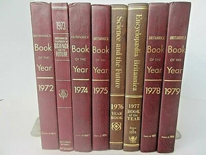 8 Encyclopedia Britannica Book of the Year Yearbook of Science Future 1972-1979 - Picture 1 of 8