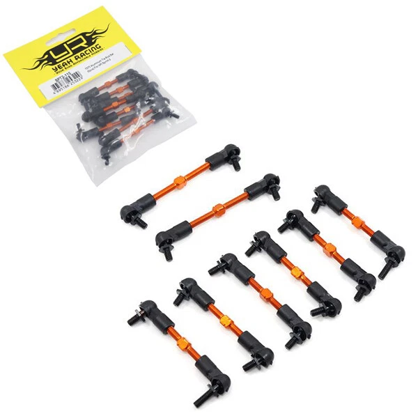 NEW Yeah Racing SPT2-115OR 7075 Aluminum Assembled Tie Rod Set 8pcs For HPI - Image 1 of 1