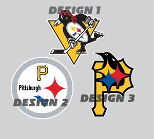 Pittsburgh Fan Sport Combo Mashup Penguins Steelers Pirates Vinyl Decal Sticker - Picture 1 of 4