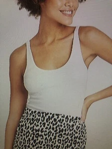 A New Day Women's XS Solid Light Grey Slim Fit Ribbed Tank Top - Picture 1 of 5