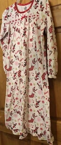 Girls Size 8 Elf On The Shelf Pjs Pajamas Grannie Flannel Night Gown With Ruffle - Picture 1 of 6