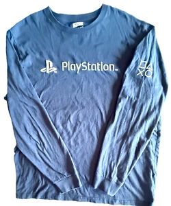 ORIGINAL SONY PLAYSTATION EMBROIDERED LOGO ON BLUE EXTRA LARGE LONG SLEEVE SHIRT - Picture 1 of 6