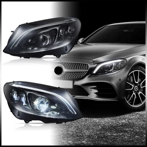 Faros LED con animación y giro secuencial para Mercedes Benz C-Class 2015-2021 - Imagen 1 de 15