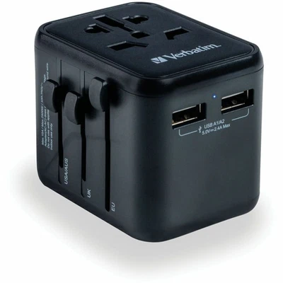 Verbatim UTA-01 Universal Travel Adapter 12W - USB-A (49543) - Image 1 of 4