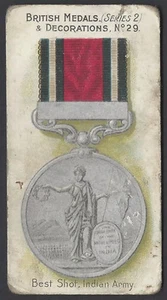 TADDY - BRITISH MEDALS & DECORATIONS (BLUE) - #29 BEST SHOT, INDIAN ARMY - Picture 1 of 2