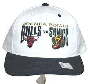 True Vintage - 1996 NBA Finals Hat -  New With Tags - Bulls Sonics - Super Clean - Picture 1 of 14