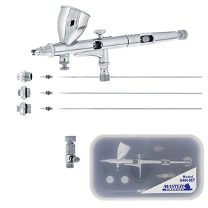 3 Tip Master G444 Dual-Action Gravity AIRBRUSH PRO SET KIT Hobby Autolack Kuchen - Bild 1 von 5