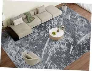 Washable Abstract Area Rug - Contemporary Style for Living Room, Bedroom, - Picture 1 of 7