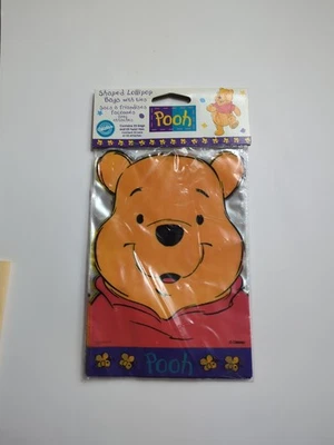 Winnie the Pooh Shaped Lollipop Treat Bags Small Loot Bags 25 Pack 1997 Wilton - Image 1 of 4