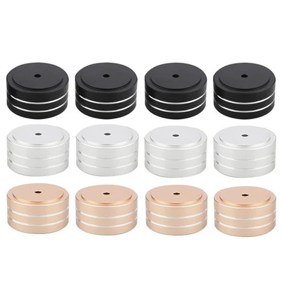 4X Aluminium HiFi Füße Pad Lautsprecher Verstärker Isolation Stand Alu Füße Pad - Bild 1 von 4