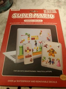 Nintendo Super Mario Bros gadget impermeabile rimovibile decalcomania grandi adesivi 90+ pz - Foto 1 di 2
