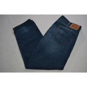 Levis 505 Blue Jeans Mens Size 40 x 32 Classic Straight Fit Cotton Denim - Picture 1 of 8