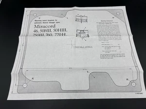 Elac Miracord 46, 50HII, 50HIII, 750III, 760 modello di montaggio disco giradischi - Foto 1 di 3